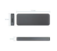Boîtier Externe pour Disque Dur M.2 NGFF avec Connexion USB 3.1 GEN1, Couleur Gris, idéal pour Le Transfert de données à Haute Vitesse et la Protection Efficace du Dispositif.