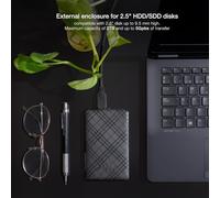 Boîtier Externe pour Disque Dur SATA de 2,5" - USB 3.1 Gen 1 - Transfert Rapide de données - Noir - Portable et Robuste - Idéal pour Le Stockage