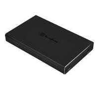 SilverStone SST-TS15B - USB 3.1 externe Type C boîtier disque dur pour SSD/HDD 9.5mm 2.5", Supporte UASP, aluminium, noir