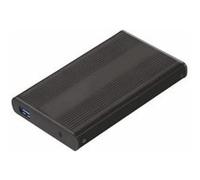 Boîtier Externe TooQ TQE-2524B HD 2.5 SATA III-USB 3.0 FAT32 / NTFS / eXT2 / HFS Aluminium Noir Blanc G