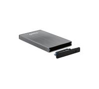 TooQ TQE-2527G Boîtier pour Disque Dur 2,5" (SATA I/II/III jusqu'à 9,5 mm de Haut, USB 3.0), Aluminium, indicateur LED, Couleur Gris, 50 g
