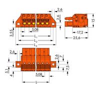 Boîtier femelle pour câble série 2231 WAGO 2231-321/031-000 Nbr total de pôles 21 Pas: 5.08 mm 10 pc(s)
