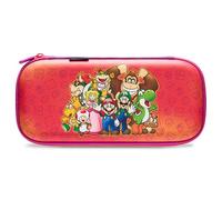 Boîtier fin PowerA pour Nintendo Switch 2 - Mario et ses amis, sous licence officielle, coque de protection, contient 10 cartes de jeu, protection d'écran rembourrée, support de jeu intégré
