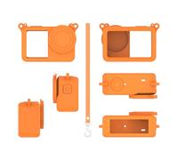 Boîtier flexible en silicone pour caméra Action 6, # ff6600, D | Coque de protection en silicone absorbant les chocs, étanche et résistante à la poussière, accès complet à tous les boutons