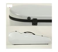 Boîtier for violon de taille 4/4, disque dur triangulaire et Fiber carbone, double verrouillage ceinture arrière, résistance à la Compression Pour Le Rangement Des Violons(White)
