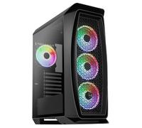 Aerocool Boîtier Moyen Tour ATX Aero One Duo RGB – panneau vitré, 4x ventilateurs ARGB – Noir