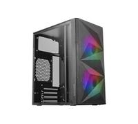 Boîtier Gaming Compact Noir Mars MC-ME Mesh Géométrique avec 2 Ventilateurs FRGB