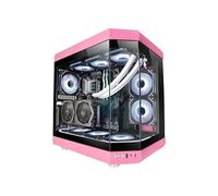 Boîtier Gaming Custom ATX MC-3T, Verre Trempé, 3x Slots PCI Verticaux, Rose
