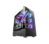 Boîtier Gaming Custom XXL E-ATX MC-ULT Double Vitre Trempée + Porte Latérale Design Double Chambre Verticale Noir