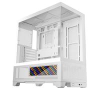 Boîtier Gaming Mars Gaming MC-LCDX ATX, Écran IPS 9,16"", Verre Trempé, Double Chambre, Mesh, Blanc