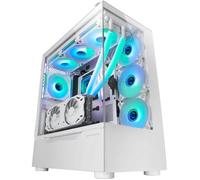Boîtier Gaming - MARS GAMING - MC-ULT - E-ATX - Refroidissement Liquide - Double Chambre - Verre Trempé Blanc