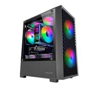 MARS GAMING Modèle : Boitier Mini Tour Micro ATX MC-Vortex RGB avec panneau vitré (Noir)