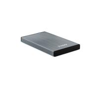 Boîtier HDD TooQ TQE-2527G 2.5" USB 3.2 Gen 1 (5 Gbps) SATA I/II/III, Aluminium Noir/Gris, Supporte HDD 3To, Compatible Windows/macOS/Linux