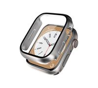 Crong Coque de Protection Hybride avec Film de Protection d'écran en Verre Compatible avec Apple Watch 40 mm Argenté
