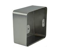 Boîtier inox en 825 x 825x 3842 mm pour mise en applique des boutons sur platine de 80 x 80 mm