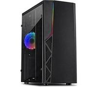 Inter-Tech Boîtier PC B-02 RGB Midi Tower – Éclairage RGB – Noir – Compatible ATX/Micro ATX