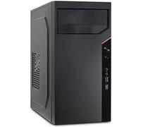 Inter-Tech Boîtier PC IT-6505 Retro Micro Tower 2 baies internes USB 3.2 Gen 1 Noir
