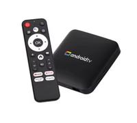 Boitier IPTV, Android TV Box Multimédia 4K avec Télécommande, Quad Core, 2.4g/5g WiFi, Ethernet, Bluetooth 2Go RAM / 16 Go ROM Double USB, HDMI (Cable founie), Sortie AV, 110x108x26mm, Android 14
