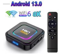 Boitier iptv intelligent HK1 RBOX-K8 Android 13.0 décodeur réseau TV BOX RK3528 WIFI6 8K Bluetooth 5.0 multimédia Netflix Youtube