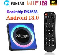 Boitier iptv X88 PRO 13 Smart TV Box Android 13 RK3528 WiFi 6 prise en charge 8K Bluetooth décodeur Android 13.0 4G 32G médias