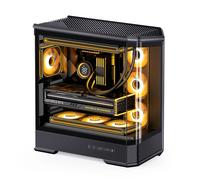 Boîtier Jonsbo D400 Midi Tower ATX noir avec support ventilateurs 120/140mm et emplacements disques 2.5"/3.5"