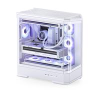 Boîtier Jonsbo D400 Midi Tower blanc support ventilateurs 120/140mm disques 2.5"/3.5" dimensions 239x488x514mm