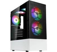 Tour midi Kolink Kolink Observatory MX Mesh ARGB Midi Tower Case - Black/White Boîtier, Boîtier gaming, Boîtier PC noir-blanc
