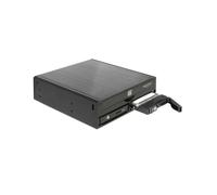 Boîtier Lecteur Optique DeLOCK 47230 5.25" SATA III Noir Aluminium (146.2 x 149.7 x 42.2mm) avec LEDs et Kit de Montage inclus