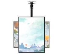 Boîtier Lumineux Led Ultra Mince à Clip, Panneau De Menu Rétroéclairé Led, Affichage De Poster éclairé Avec Tige Télescopique, Pour Cadre Publicitaire De Restaurants, Cafés Et Magasi Vertical 50*60cm