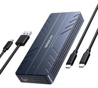Boîtier M.2 NVMe 40 Gbit/s avec ventilateur de refroidissement, boîtier SSD Thunderbolt pour Mac M1 Pro/Max, boîtier M.2 en aluminium MOKiN compatible avec Thunderbolt 3/4/USB4/3.2/3.1 Taille de clé M