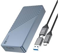 Boîtier M.2 NVMe Compatible avec Thunderbolt 3/4 USB 3.2/3.1/3.0/2.0 Type-C/A,Adaptateur de boîtier SSD M.2 40 Gbps pour 2280 M-Key (B+M Key) NVMe SSD,jusqu'à 2700 Mo/s,Gris