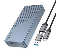 Boîtier M.2 NVMe Compatible avec Thunderbolt 3/4 USB 3.2/3.1/3.0/2.0 Type-C/A, SANZANG Adaptateur de boîtier SSD M.2 40 Gbps pour 2280 M-Key (B+M Key) NVMe SSD, jusqu'à 2700 Mo/s, Gris