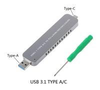 boîtier M.2 SSD vers USB 3.1, adaptateur de Type C et Type A, convertisseur pour SSD PCI-e (clé M)