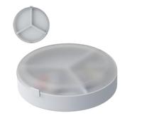 Boîtier Magnétique Pour Comprimés, Étui à Comprimés de Poche Voyage avec 3 Compartiments, Boîte de Rangement Légère Compartimentée pour Hommes Grands-Parents Famille Amis Pendant les Voyages en