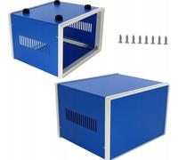 Boîtier métallique bleu 120×320×268 mm | Boîtier électronique pour bricolage & armoire de distribution | Résistant à la corrosion & antistatique