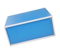Boîtier Métallique Bleu pour Projets Électroniques, Remplacement Robuste | Placement sur Établi, Vis Incluses, Usage pour Instruments et Boîtes de Jonction, Finition Élégante