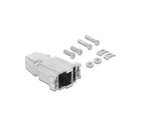 Boîtier métallique DeLOCK 66625 pour connecteur D-Sub 9 argent, dimensions 30.8 x 7.5 mm, avec serre-câbles et décharge de traction, vendu à l'unité