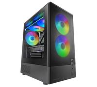 Mars Gaming Boîtier gaming MicroATX MC-Onyx, façade mesh, 3x ARGB FDB, verre trempé, Noir