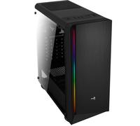 Aerocool RIFT, Boîtier d'ordinateur, Panneau Latéral Acrylique, LED RGB, Ventilateur Arrière 12cm, USB 3.0, Noir