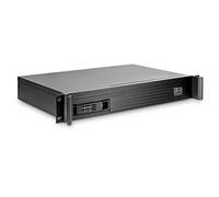 Boîtier Mini ITX - INTERTECH - 1.5U-1528-1 - 2 ventilateurs 60 mm - Avant en aluminium - Argent