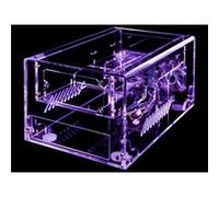 Boîtier PC GENERIQUE Boitier Mini-ITX Plexi - Alim 150W - ACMI-T - UV Bleu