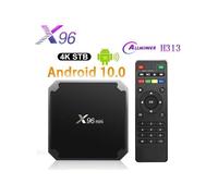 Boitier MINI Smart tv box Android 10.0 Boîte TV 4K HD Quad-Core chipset 64 Bits WiFi 2Go+16Go Décodeur Netflix Media Player Label