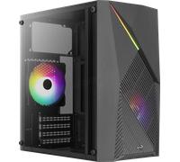 Boitier Mini Tour Micro ATX AeroCool Raider Mini V2 RGB avec panneau vitré (Noir)
