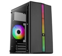 Boîtier Mini Tour Micro ATX Evo Mini RGB avec Panneau Vitré, Noir