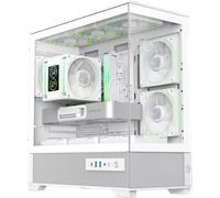 GameMax VISTA 2 MW Mini Tower Blanc : Boîtier PC, Métal/Verre Trempé, ITX/Mini-ATX, 1x120mm arrière, USB 3.2 Gen 1/Gen 2 Type A/C. Refroidissement liquide : 120/240/280/360mm.