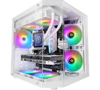 Boitier Mini Tour Micro ATX Mars Gaming MC-3T Lite RGB avec panneaux vitrés (Blanc)
