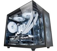 Mars Gaming MC-NOVAM Noir, Boîtier Compact Custom MicroATX, Double Fenêtre Verre Trempé Continu, Châssis Modulaire à Double Chambre, Grille Avant, Support Refroidissement Liquide, Connecteur USB-C