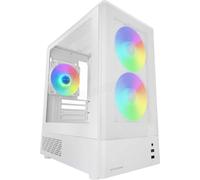 Mars Gaming Boîtier MicroATX MC-Onyx – Façade mesh métallique, Verre trempé, 3x ARGB FDB, Blanc