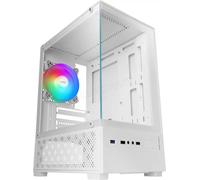Mars Gaming Boîtier gaming MicroATX MC-SE2 – Verre trempé latéral et frontal, FRGB 120mm, Blanc