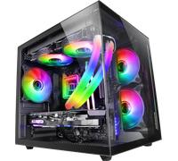 Boitier Mini Tour Micro ATX Mars Gaming MC-View avec panneaux vitrés (Noir)